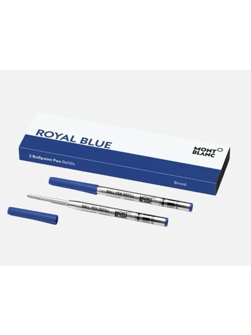 Montblanc Broad Royal Blue Ballpoint Pen Refills MB128215 New